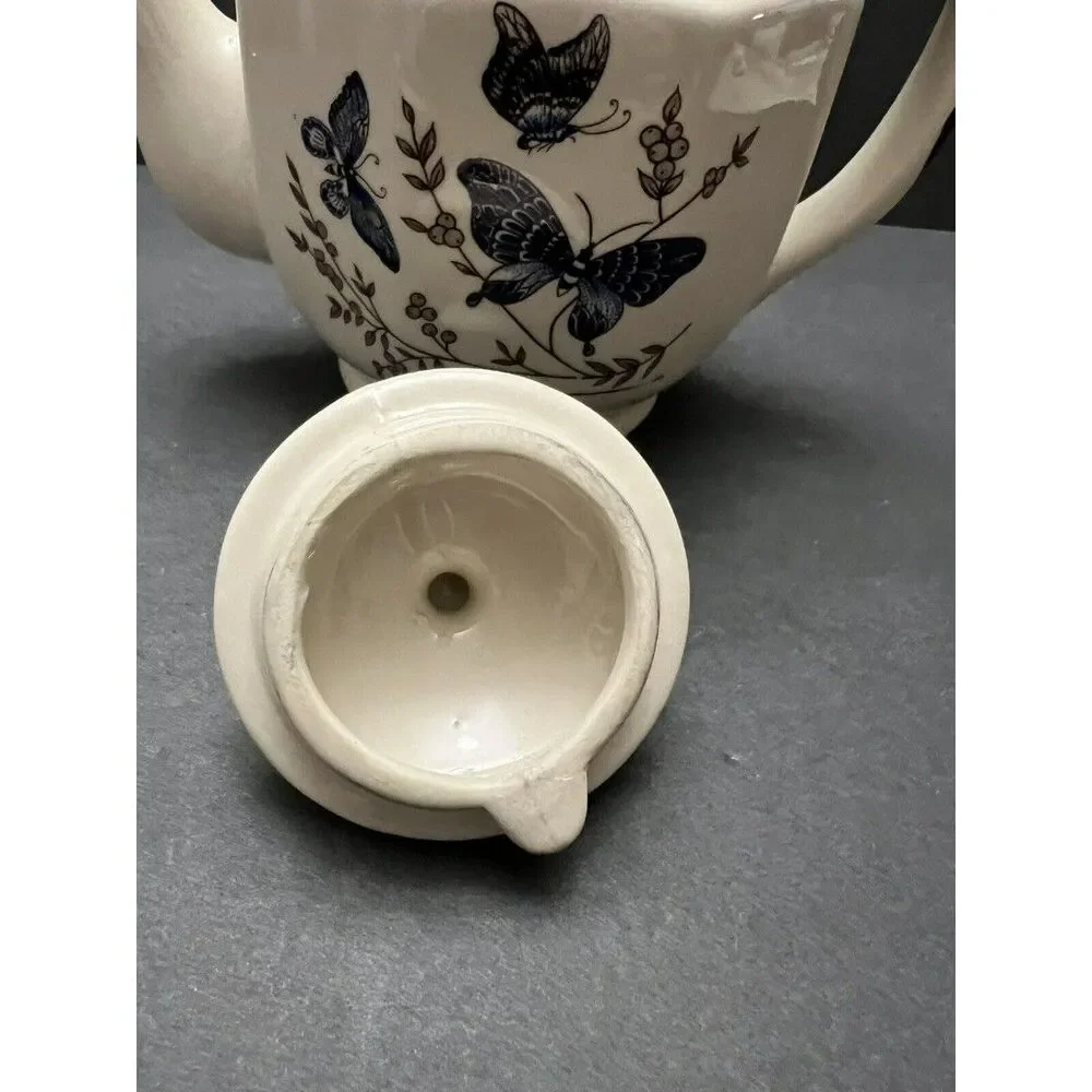Vintage Ceramic Butterfly Teapot Made in Taiwan